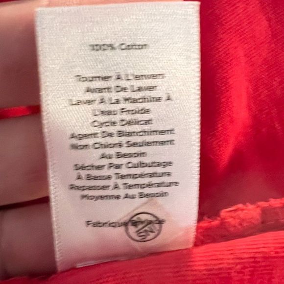 Talbots 100% Cotton Red Tee with Embellished Bodice Size Large - Picture 6 of 7